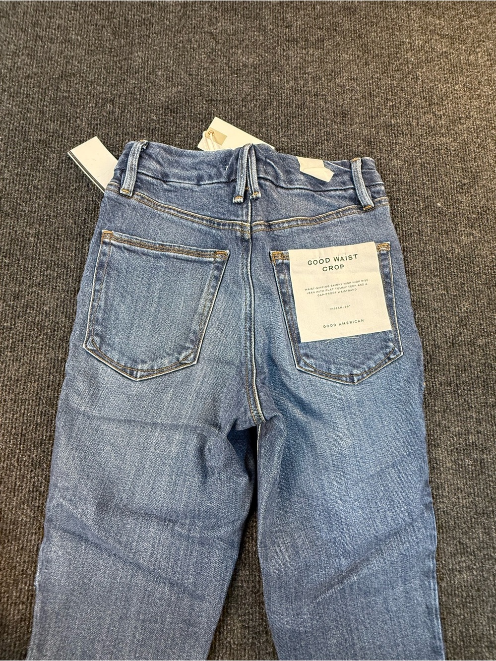 Women’s Blue Denim Jeans - Classic Light Blue Good American Good Waist Crop 24